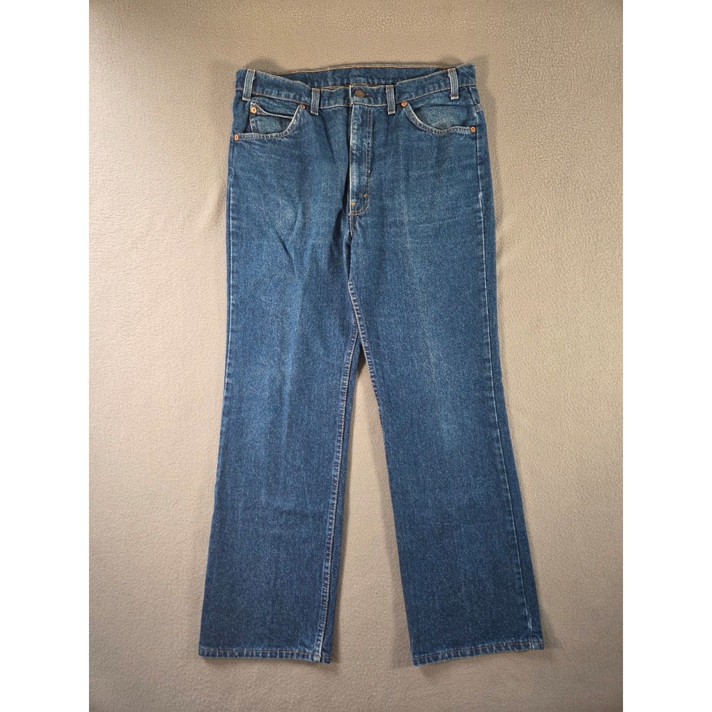 Vintage Levis 517 Jeans Mens 36x30 Fits 34x30 Dark Wash Orange Tab Made in USA